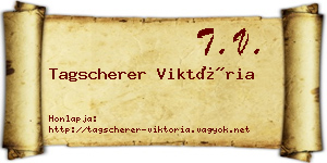 Tagscherer Viktória névjegykártya